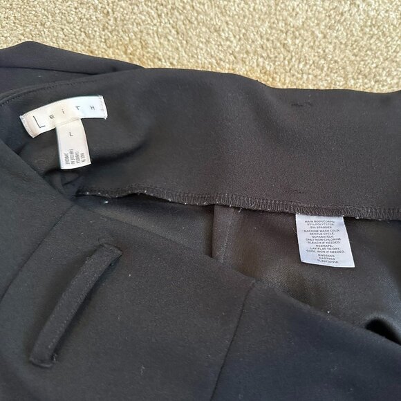 Leith Brand Dress Pants Woman Size Large Black - Picture 3 of 4